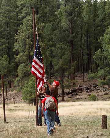 Brentwood Boyscouts take down the colors