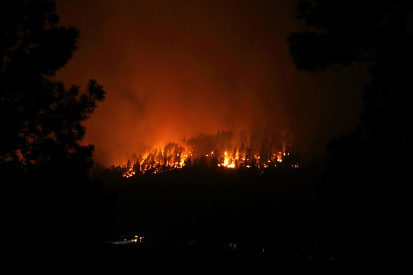 Crews just completed this burnout to protect homes near the Alpine Divide.